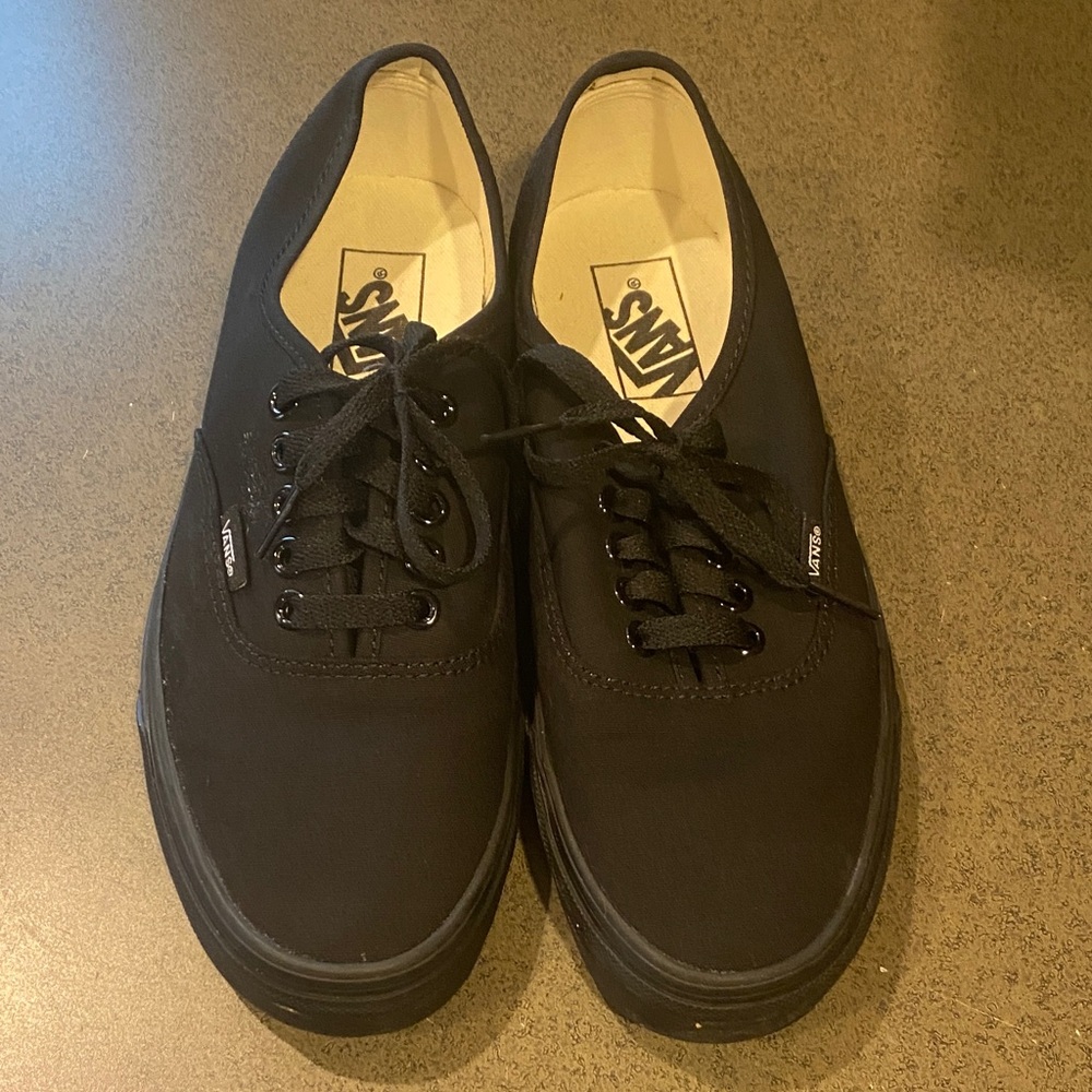 Vans Womens Black Canvas Sneakers
